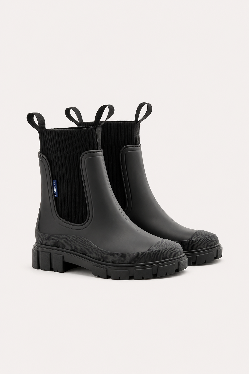 platform rain ankle boots