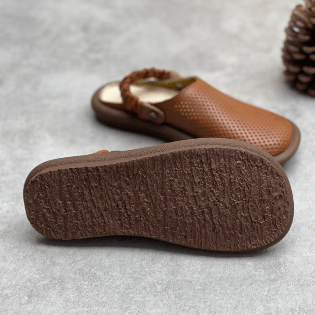 Full-Grain Leather Slip-On Sandals