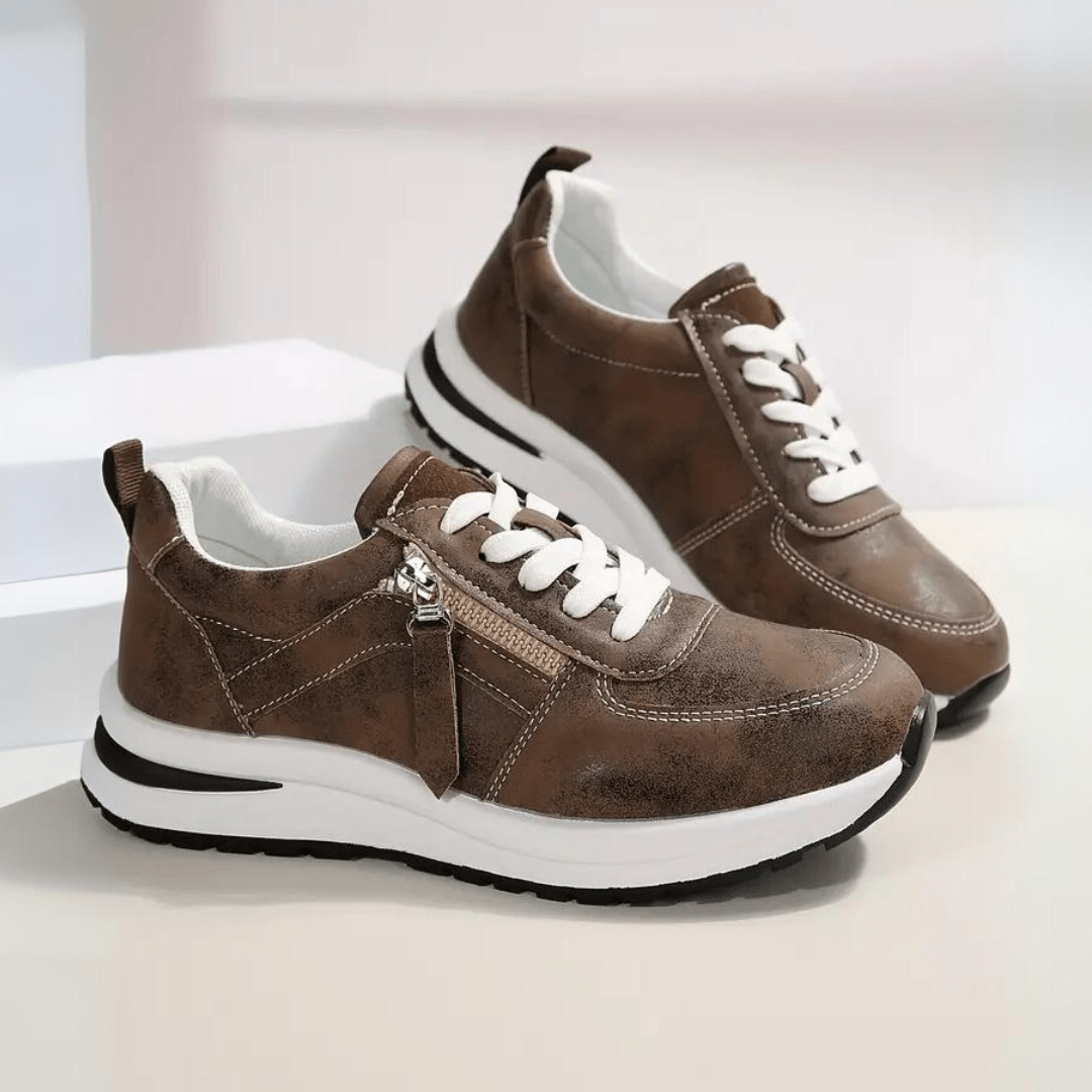 Women's Cushioned Lace-Up Sneakers