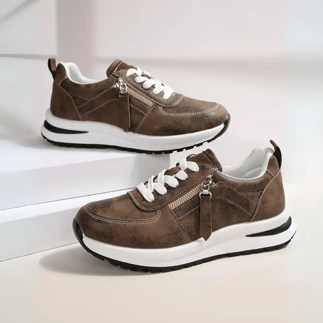 Women's Cushioned Lace-Up Sneakers