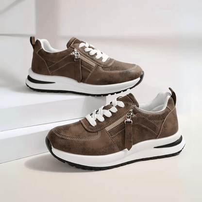 Women's Cushioned Lace-Up Sneakers