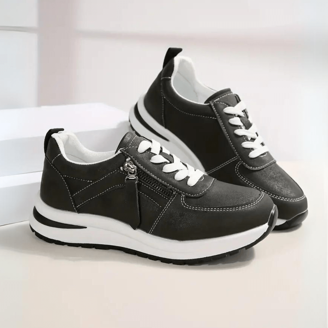 Women's Cushioned Lace-Up Sneakers
