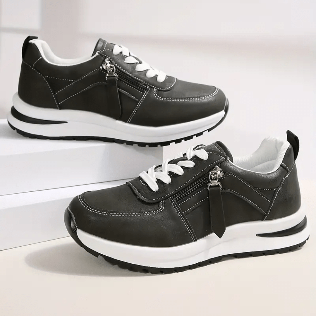 Women's Cushioned Lace-Up Sneakers