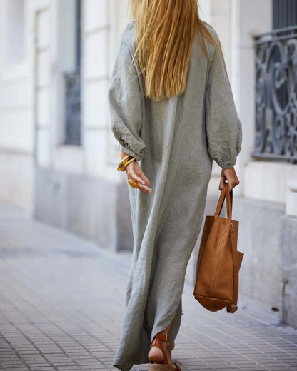 Organic Cotton Linen Summer Maxi Dress