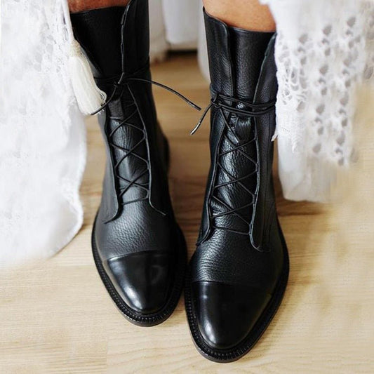 Vegan Leather Heeled Ankle Boots