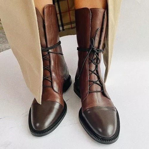 Vegan Leather Heeled Ankle Boots