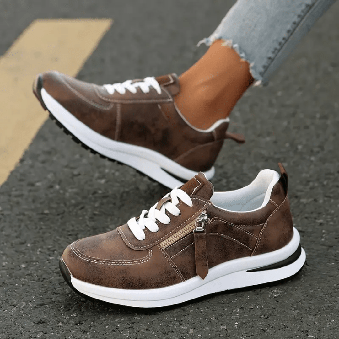 Women's Cushioned Lace-Up Sneakers