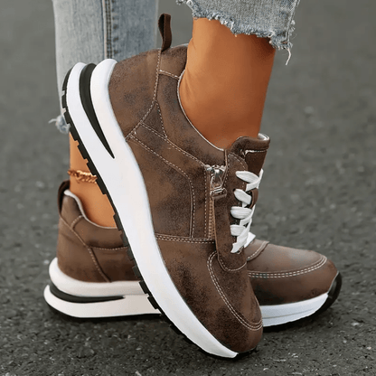 Women's Cushioned Lace-Up Sneakers