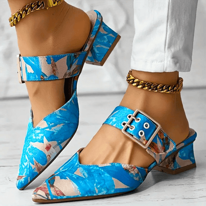 Rainbow Print Medium Heels for Women