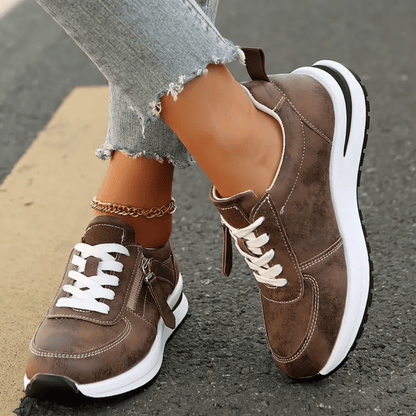 Women's Cushioned Lace-Up Sneakers