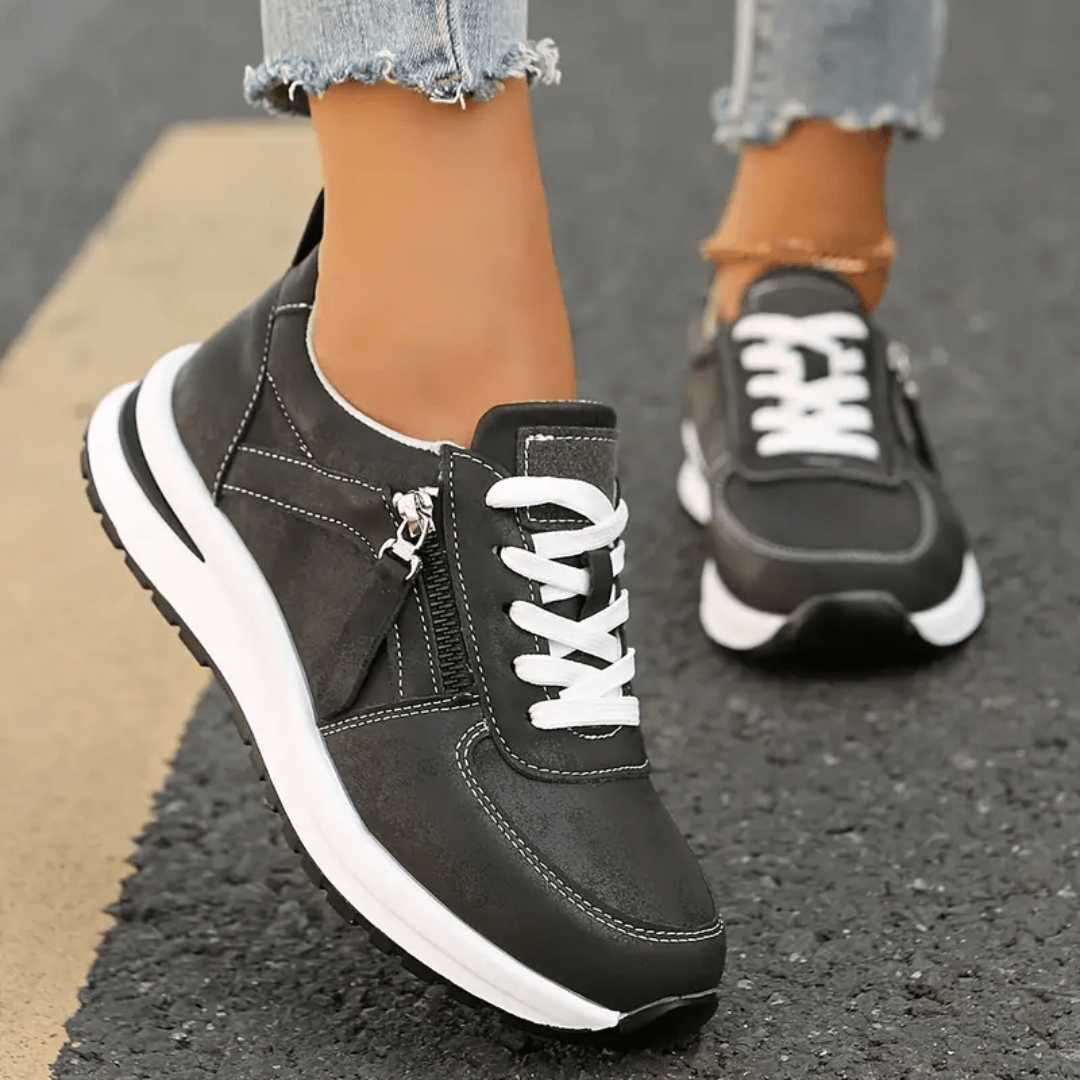 Women's Cushioned Lace-Up Sneakers