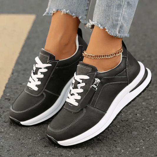 Women's Cushioned Lace-Up Sneakers
