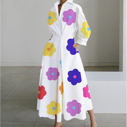 Front Wrap Collared Summer Maxi Dress