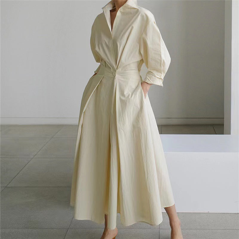 Front Wrap Collared Summer Maxi Dress