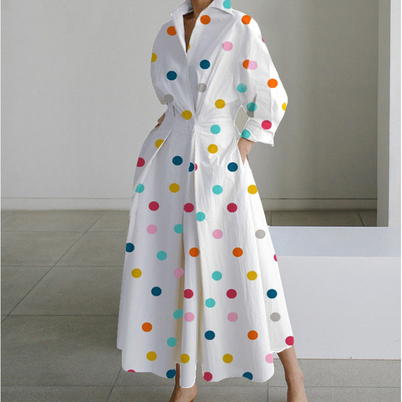 Front Wrap Collared Summer Maxi Dress