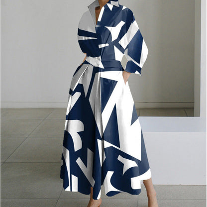 Front Wrap Collared Summer Maxi Dress