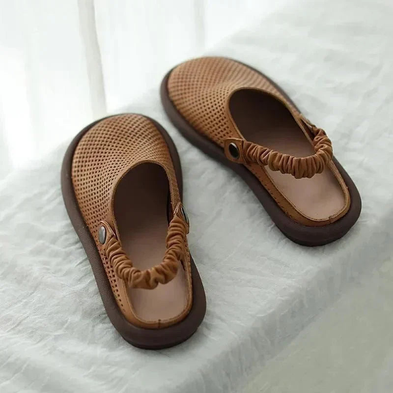 Full-Grain Leather Slip-On Sandals