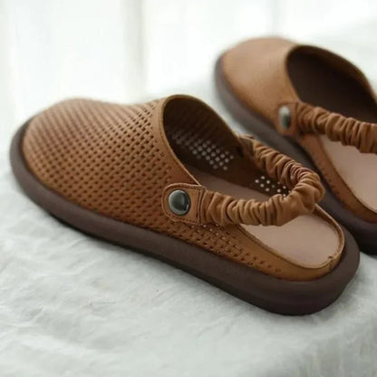 Full-Grain Leather Slip-On Sandals