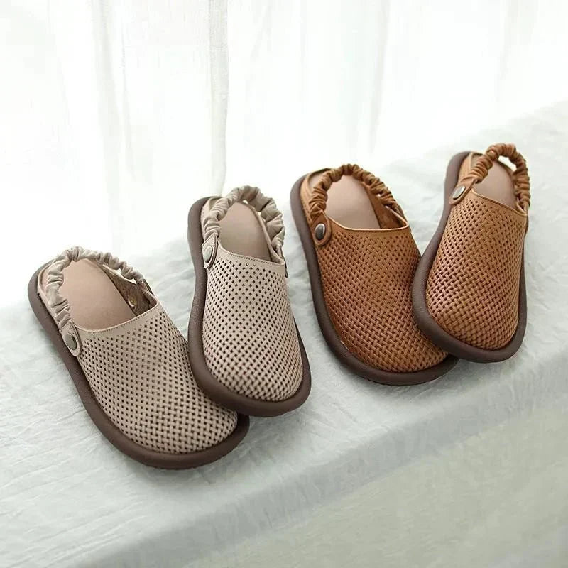 Full-Grain Leather Slip-On Sandals