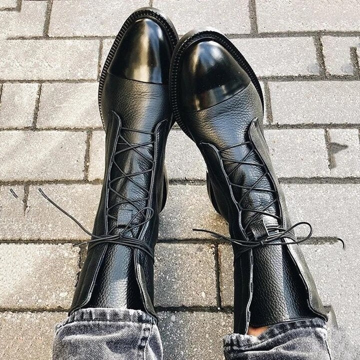 Vegan Leather Heeled Ankle Boots