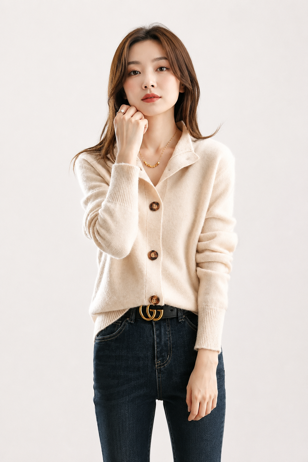button front cardigan sweater
