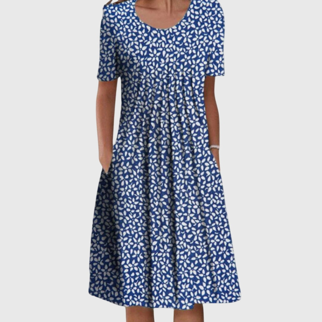 Round Neck Floral Print Summer Dress