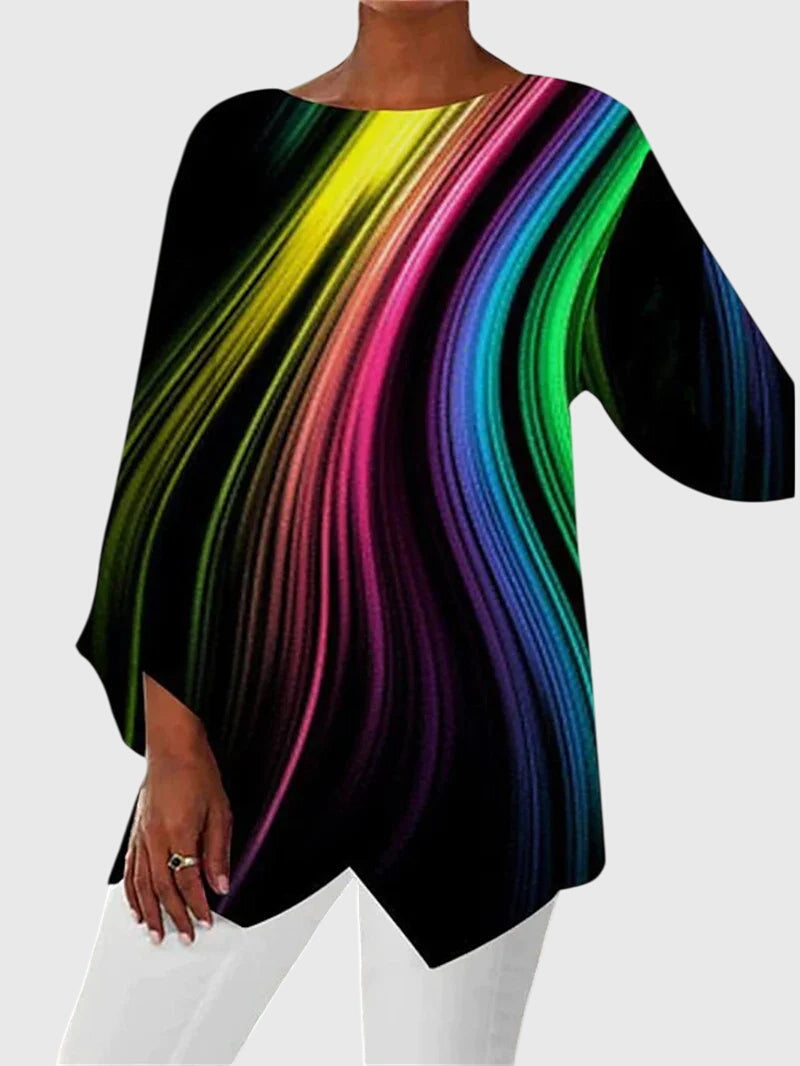 Butterfly Print Long Sleeve Top - Print 3