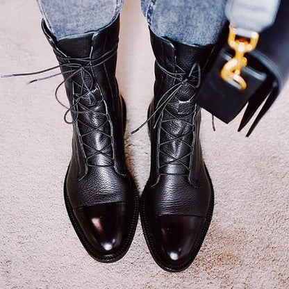 Vegan Leather Heeled Ankle Boots