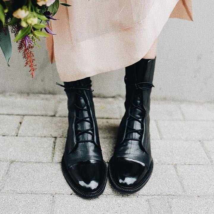 Vegan Leather Heeled Ankle Boots