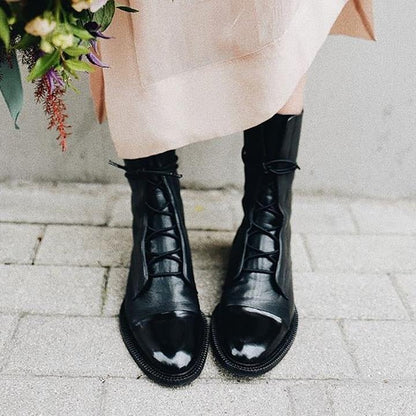 Vegan Leather Heeled Ankle Boots