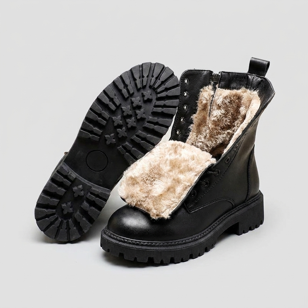 faux fur lined ankle boots
