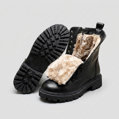faux fur lined ankle boots
