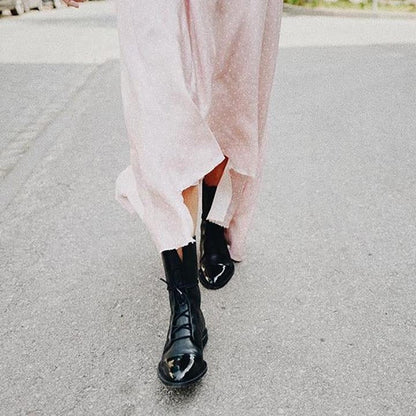 Vegan Leather Heeled Ankle Boots