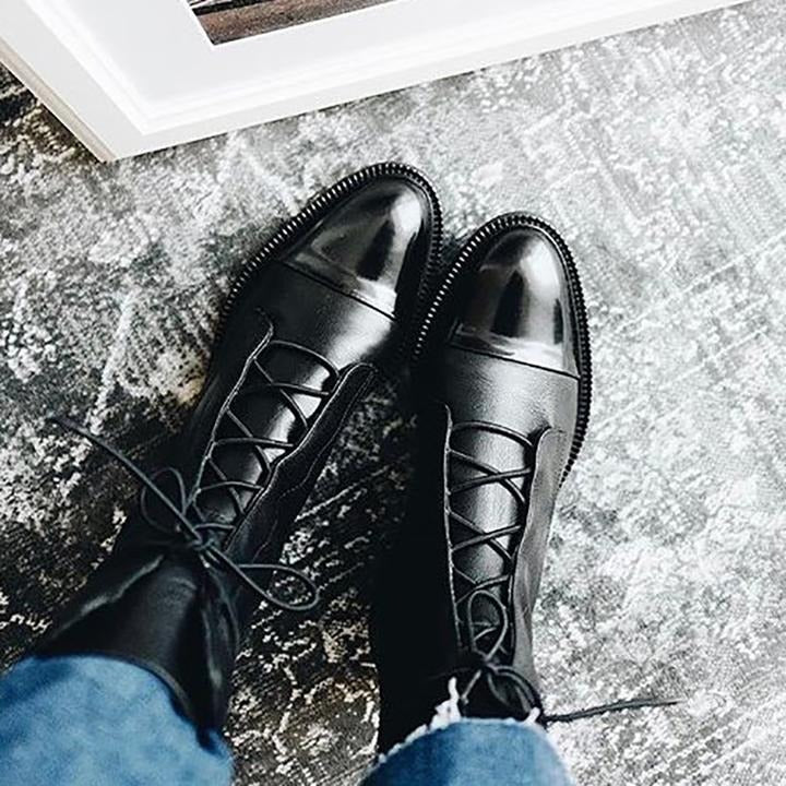 Vegan Leather Heeled Ankle Boots