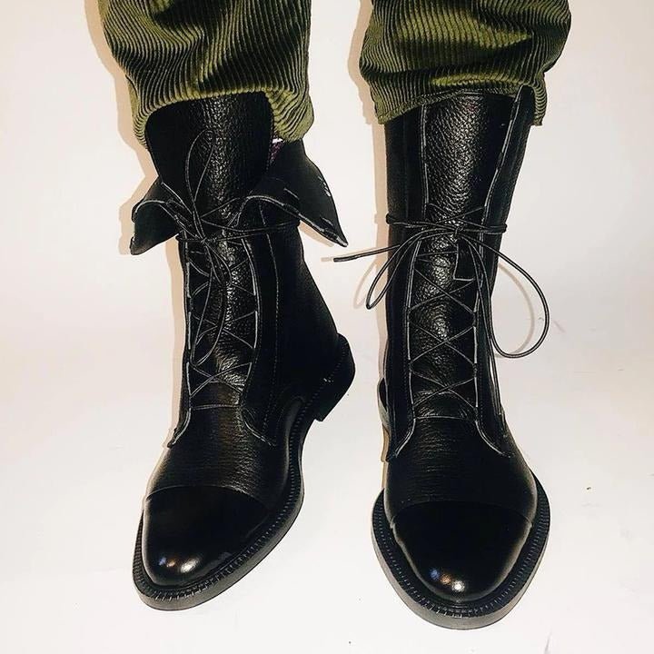 Vegan Leather Heeled Ankle Boots