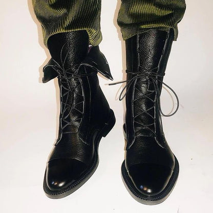 Vegan Leather Heeled Ankle Boots
