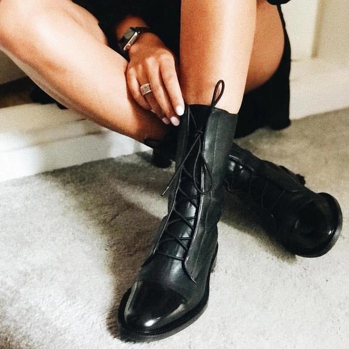 Vegan Leather Heeled Ankle Boots