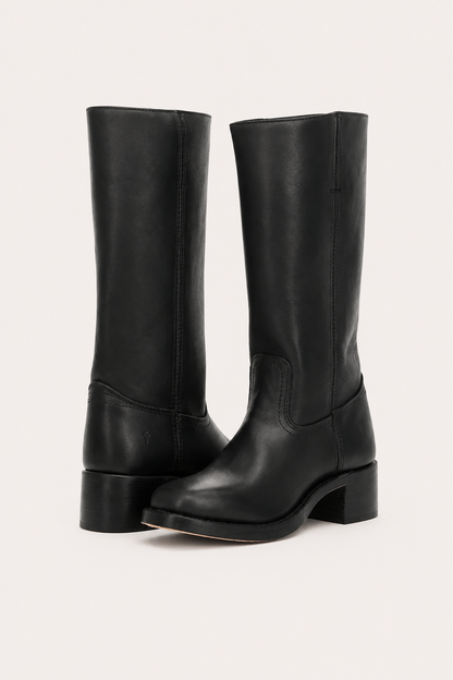 knee high block heel boots
