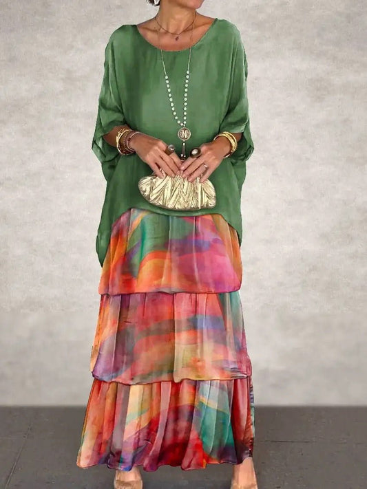 Flowing Relaxed Fit Summer Maxi Dress