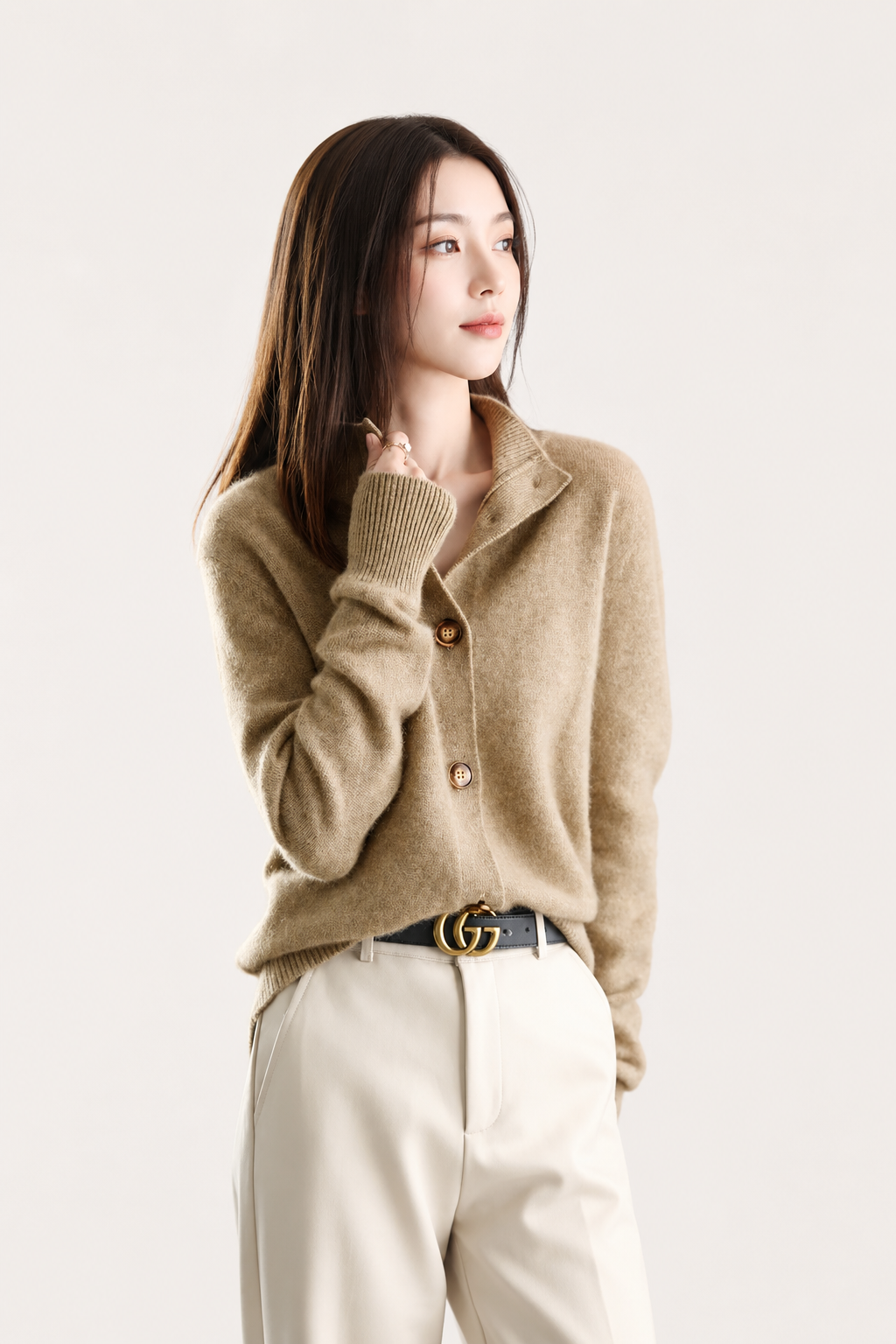 v neck knit cardigan
